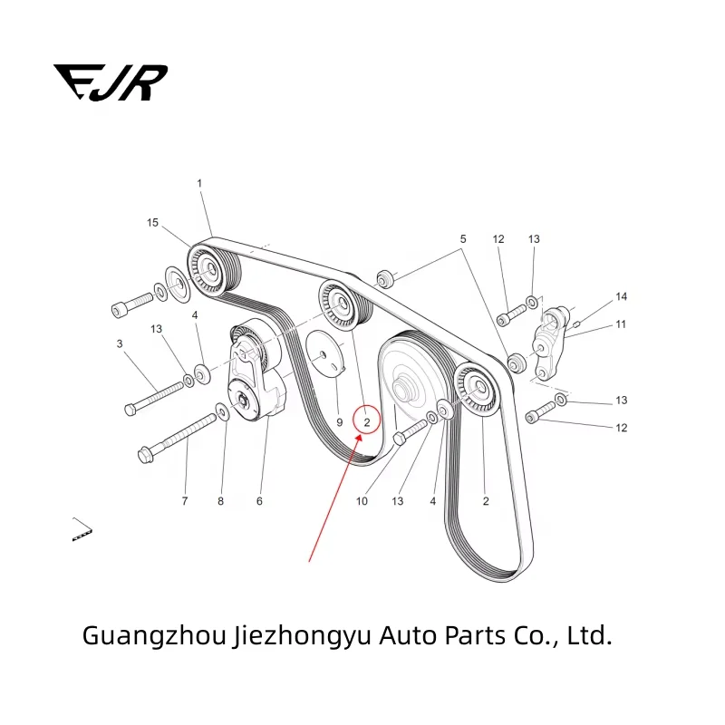 278950 belt tensioner idler for Ghibli, Levante, Quattroporte M156 M157 M161 3.0 BT V6