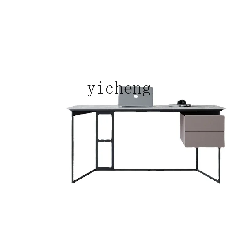 

ZK Study Desk Light Luxury Modern Computer Desk Minimalist Stone Plate Desk One