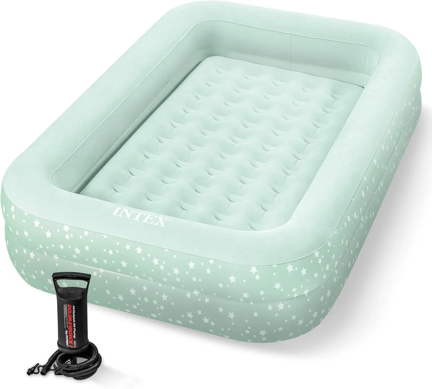 Kids Inflatable Travel Bed with Hand Pump-Portable Air Mattress for Children's Sleep, Camping & Sleepovers