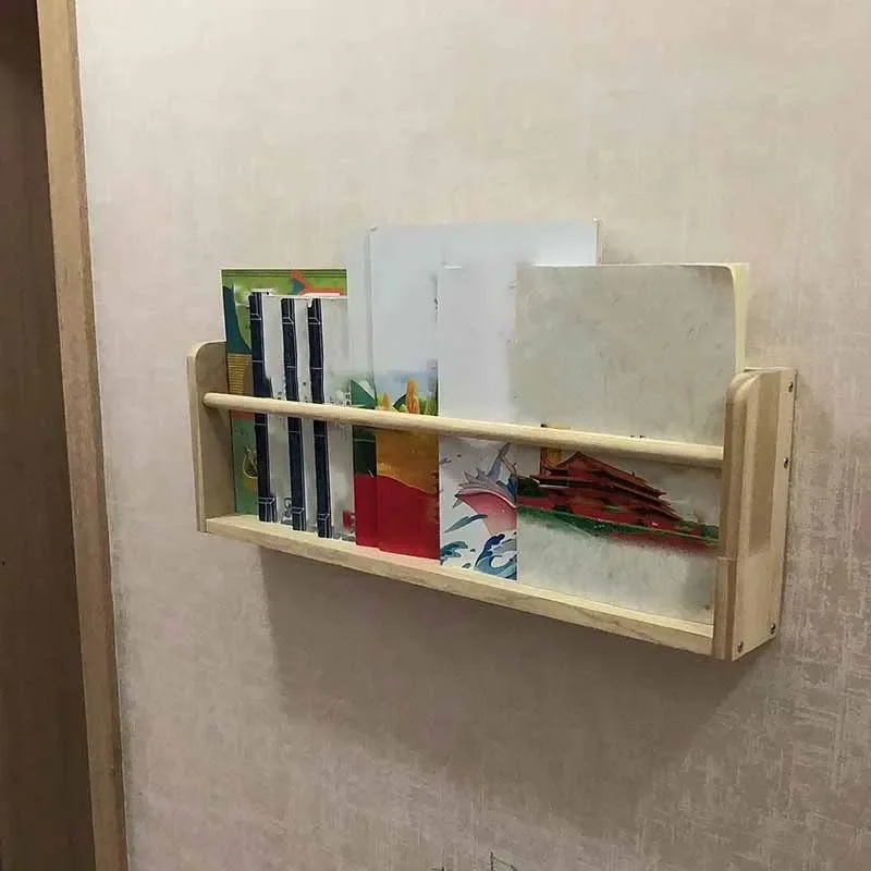 Wood Floating Magazine Racks Bookshelves Storage Wall Book Shelves For Wall Living Room Bedroom Office