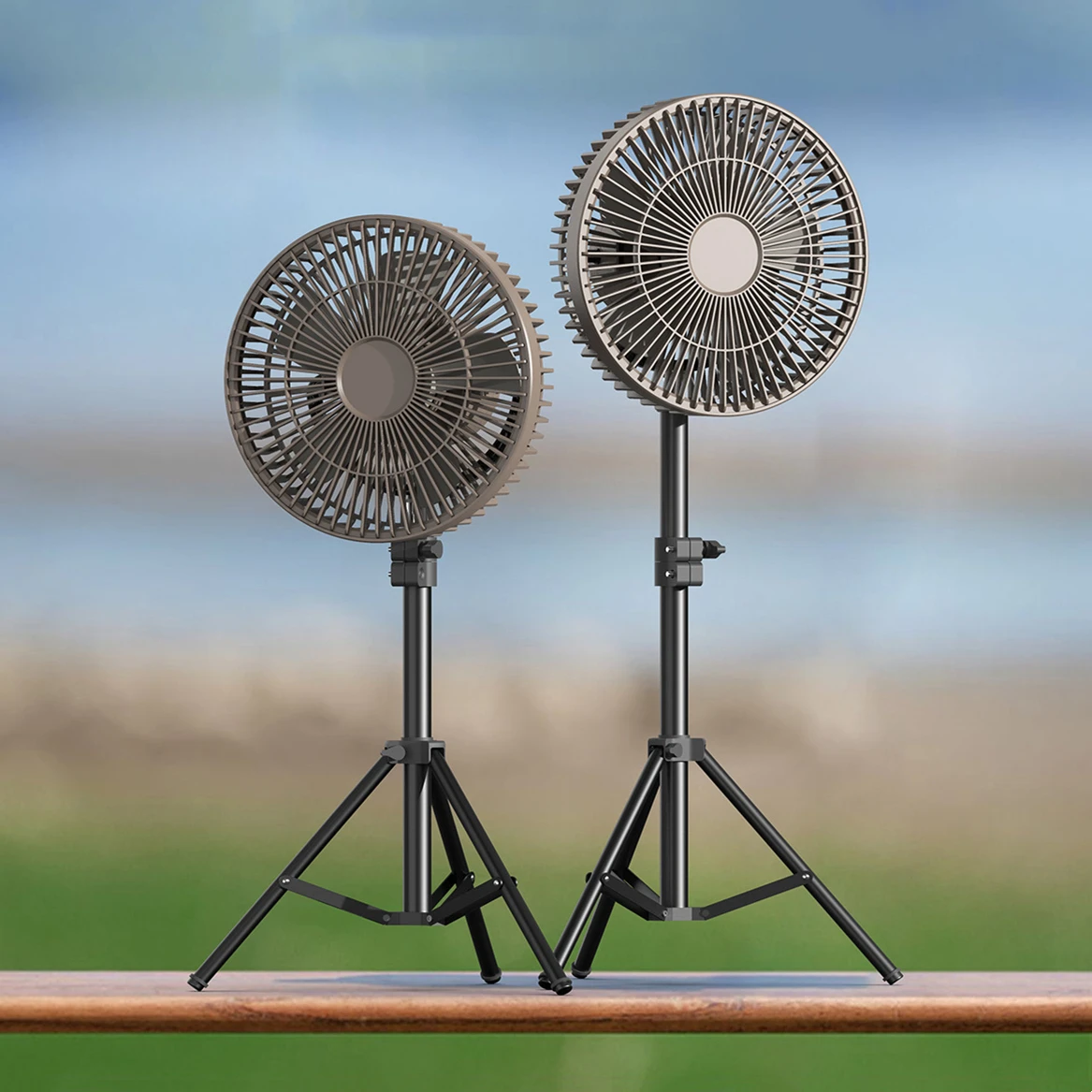 Outdoor Portable Camping Ceiling Fan Tripod Stand Air Cooling Fan