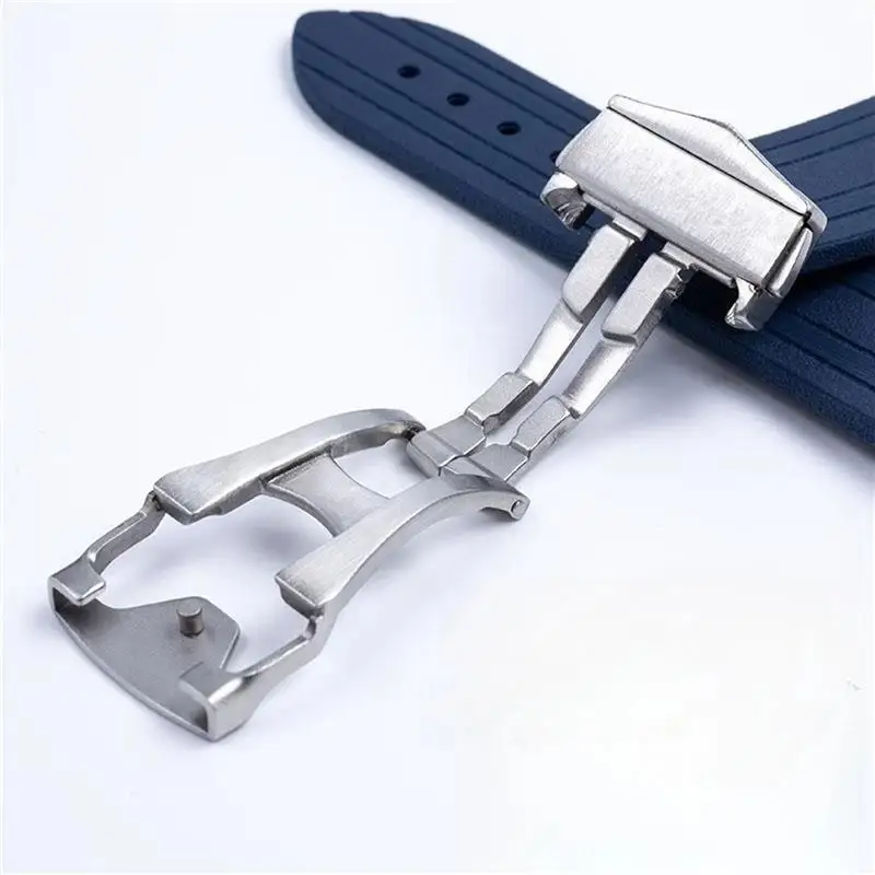 SCHIK 20mm Curved End Watch Belt Quality Natural Soft Rubber Silicone Watchband For Omega Strap New Seamaster 300 AT150 Bracelet