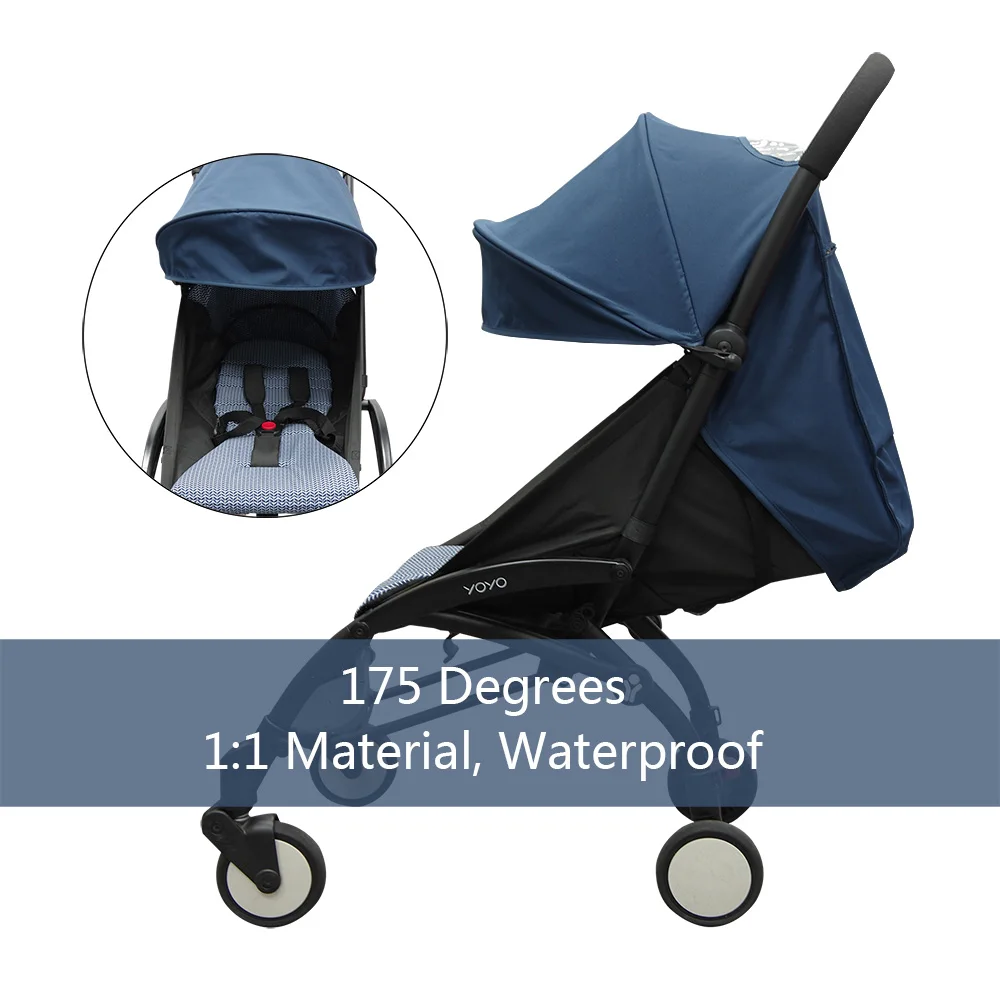 baby stroller accessories and car seat 175 degrees Stroller Sunshade And Liner for Babyzen Yoyo Accessories Yoya Hood&Mattress Set Pram Canopy Cover Seat Cushion baby trend sit and stand stroller accessories	