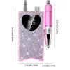 96W Rechargeable Nail LED UV Lamp And 35000RPM Nail Drill Machine with Diamonds Heart-Shaped Design for Manicure Polishing Dryer 6