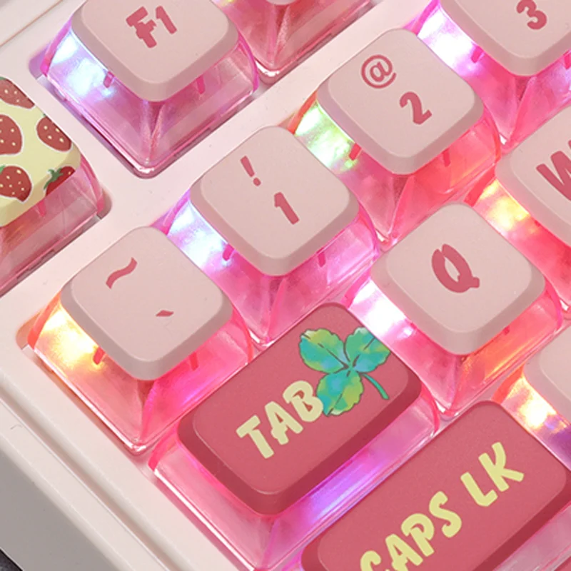 Custom Clear PBT Keycaps ASA Profile Dye Sublimation Keycaps Pudding