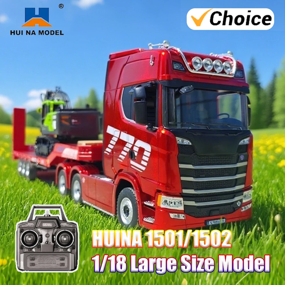 Huina 1501 RC Car 770S RC Alloy Tractor Truck 1/18 19CH 2.4G