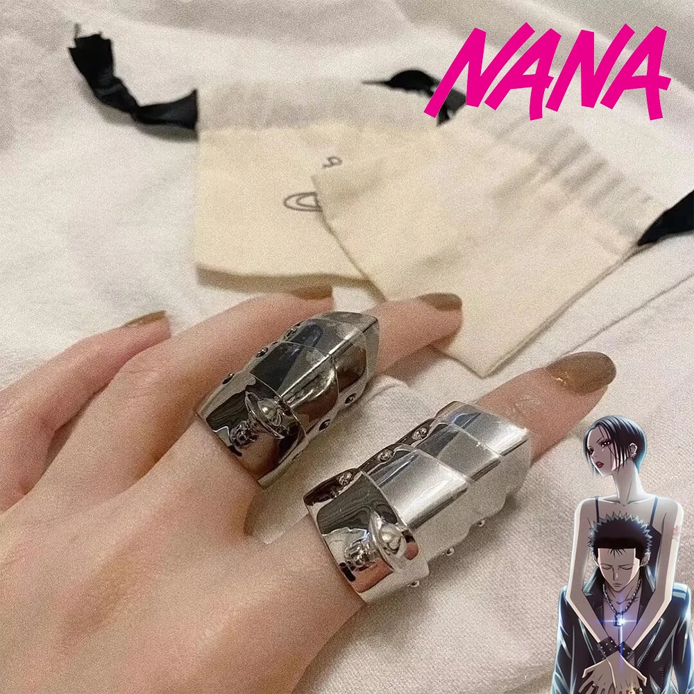 Anime Oosaki Nana Cosplay Metal Ring Armor Knuckle Finger Rings Hip Hop Party Prop