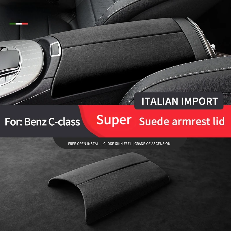 

Italy Super Suede Armrest Cover For Mercedes Benz C Class W205 GLC X253 2015-2021 E Class W213 S213 A238 C238 AMG E63 2016-2022