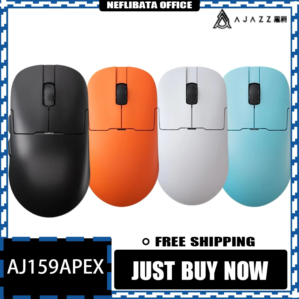 

Ajazz Aj159 APEX Mouse 8k PAW3950 Sensor Three Mode Charging Base 8000Hz Lightweight Ergonomics 400mAh Gaming Mouse Pc Mice Gift