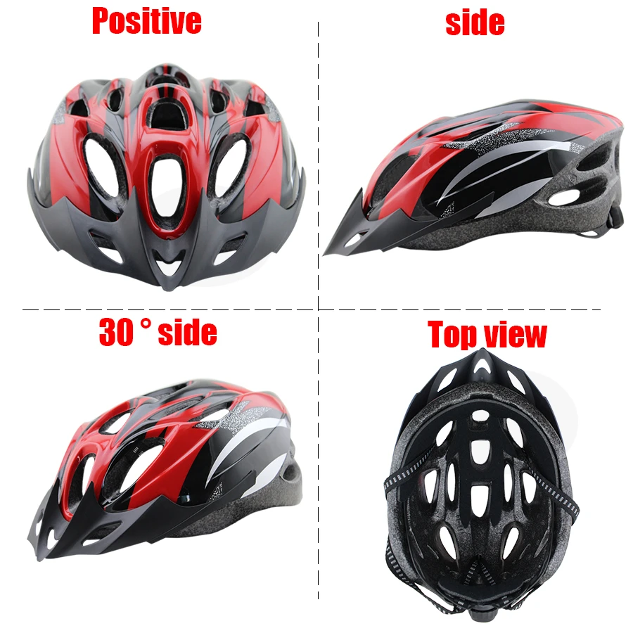 Men's Red Road Bike Helmet Cascos Ninas Bicycle For Casco Bicicleta Hombre Female Mtb Helmet Visor L 56-62cm - Bicycle Helmet - AliExpress