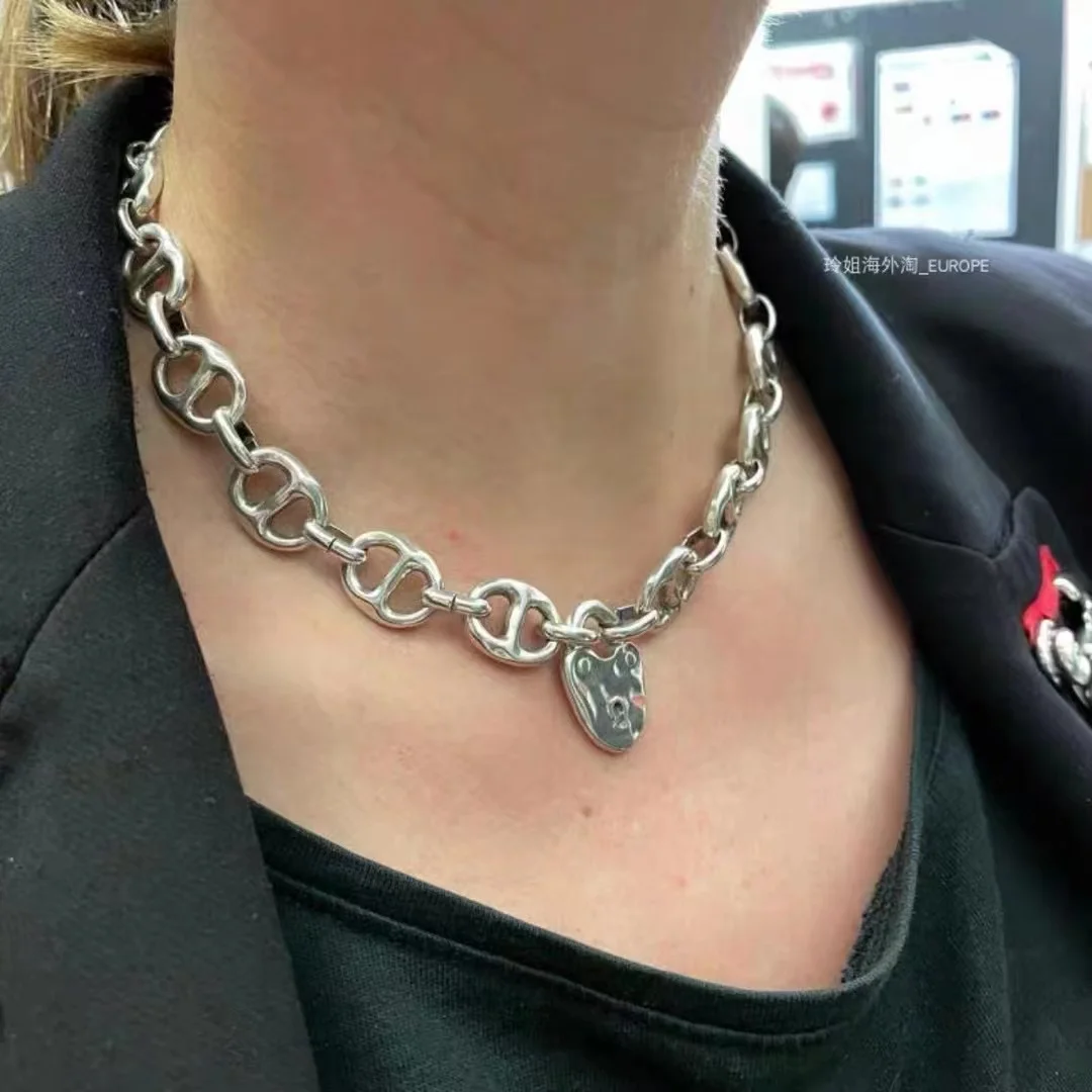 2022 New Stainless steel alloy Silver Color Bead Necklace Can Be Given As A Gift To Women with Free Wholesale Shipping