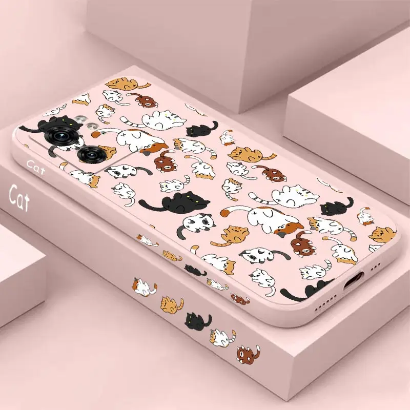 Rolling Cat Silicone Phone Case, Scratch-Resistant Shockproof Protector