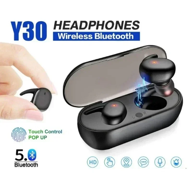 Tws Y30 Cuffie Bluetooth Cuffie Wireless Tappi Per Le Orecchie Sportivi Auricolari Musicali Stereo Per Xiaomi Huawei Samsung