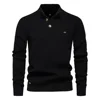 Autumn Winter Mens Sweater Half High Neck Zipper Solid Elastic Slim Fit Long Sleeve Pullover Men Business Casual Knit Sweaters 2