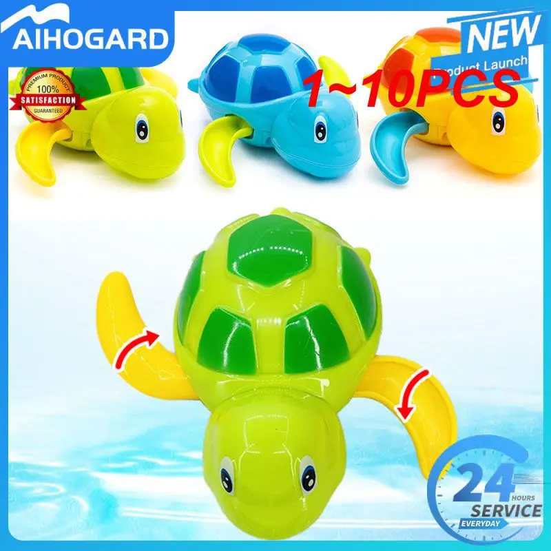 

1~10PCS Children's Bath Turtle Toys Clockwork Turtle Shower Toy Baby Swim Play Toy Swimming Pool Accessories Baby Pools Water