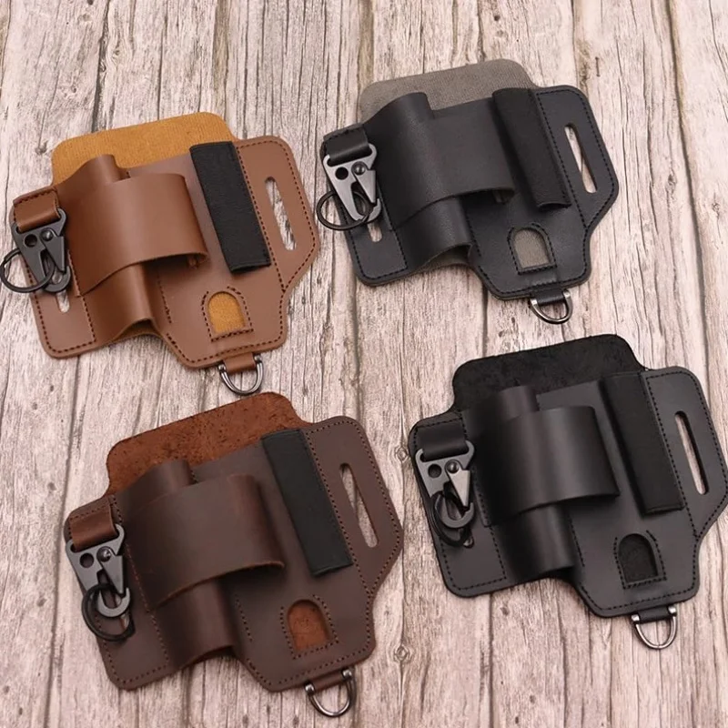 Tactical Leather Multifunctional Outdoor Survival Pouch