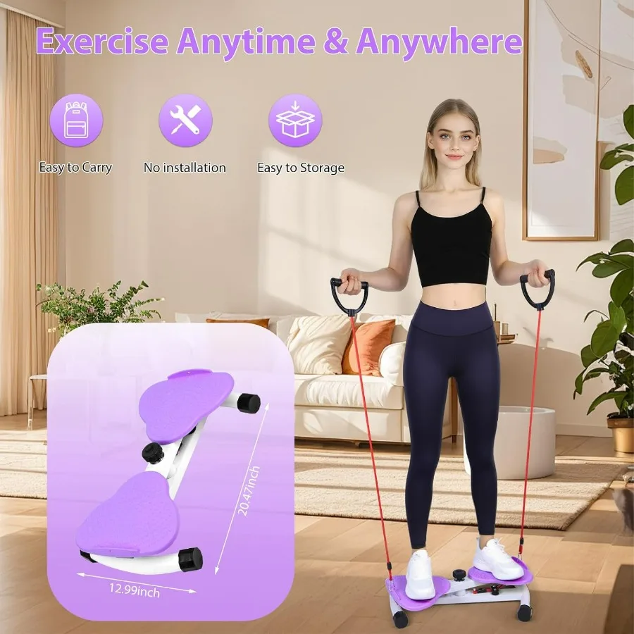 waist twister，waist twisting machine ab twister board with 300 lbs Weight Capacity, Noiseless Fitness Tool Foot Massage, and Cor