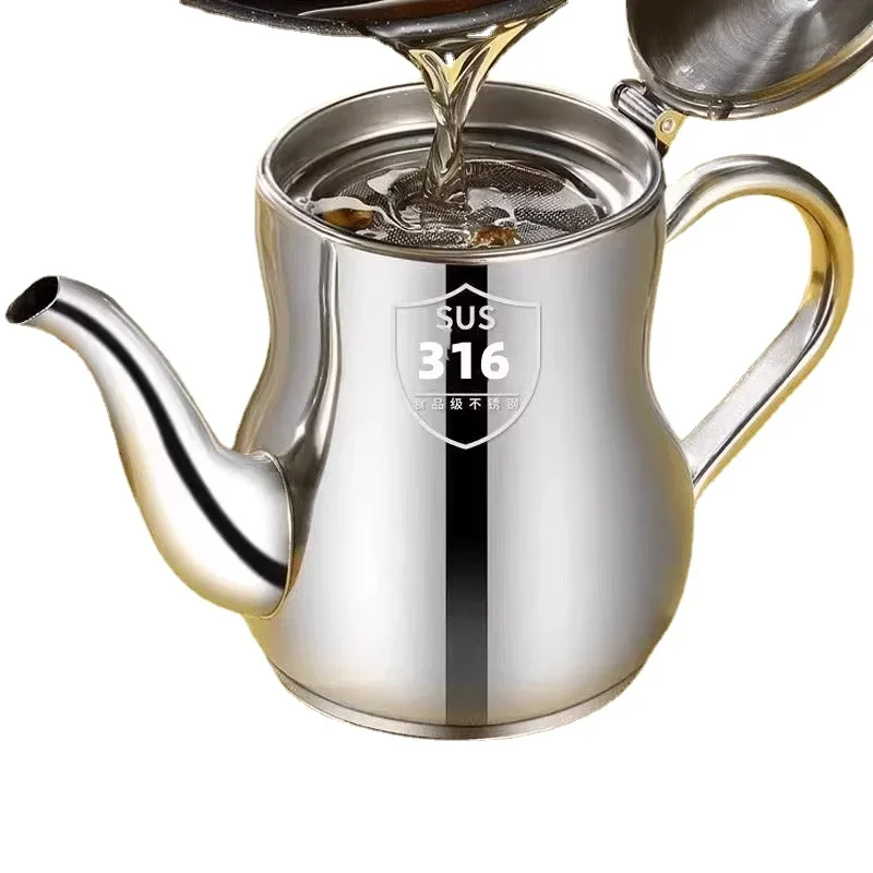 

Germany 316 stainless steel oil pot large capacity household kitchen oil tank filter oil residue oil pot leakproof oil storage