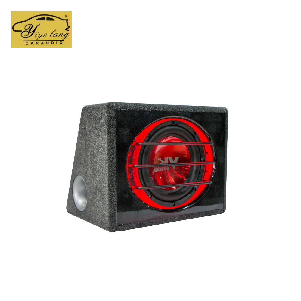 12V Car Audio Subwoofer Stereo Black/Green Car High Power Speaker Audio Active Subwoofer Noise Reduction Modification