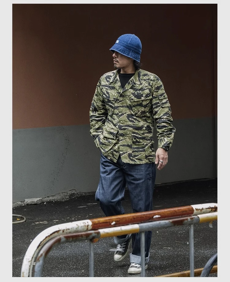 TCU Tiger Stripe Camo Jacket, Guerra do Vietnã Ripstop
