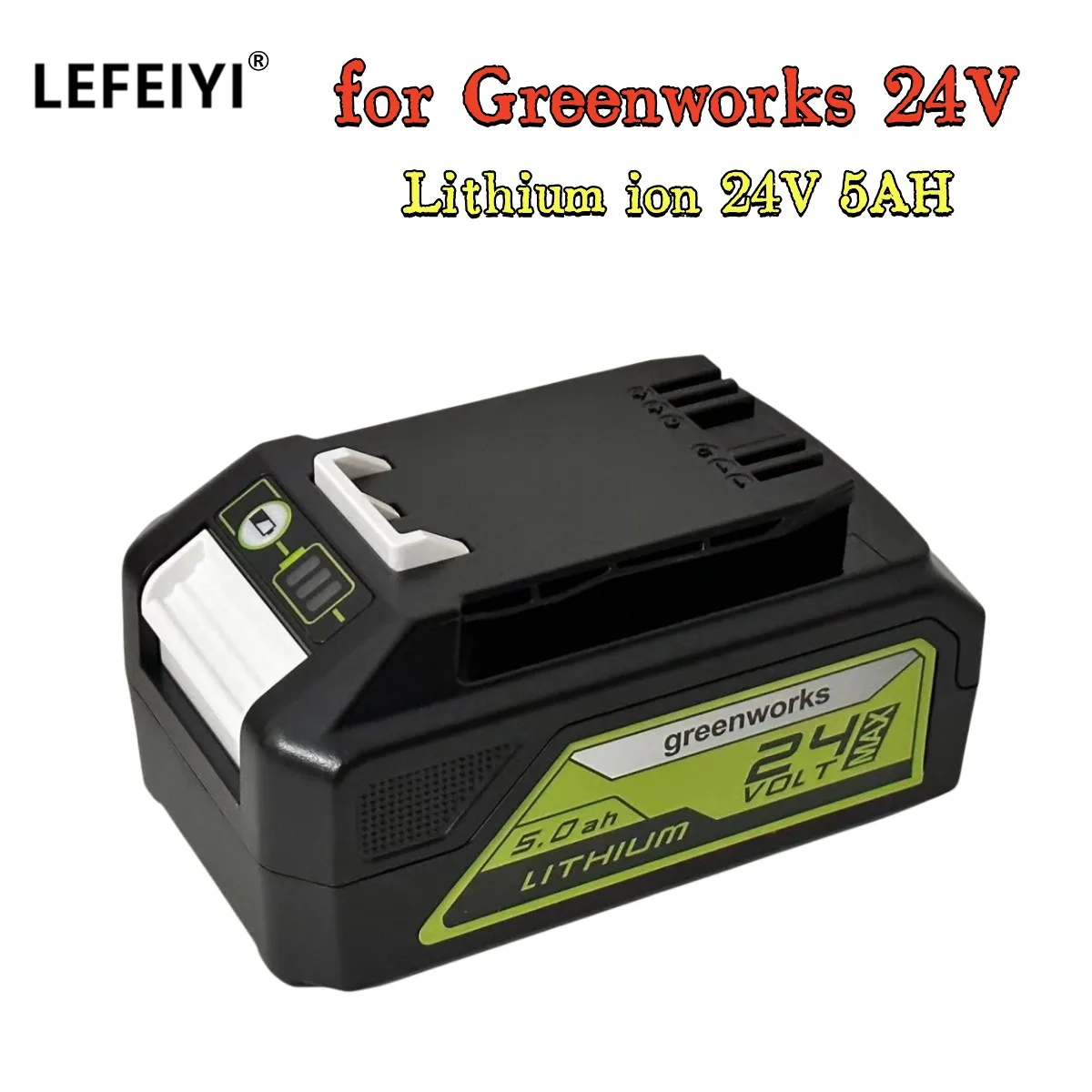 Per Batteria Greenworks Art G24B2, 2938407, 24V, 5 Ah