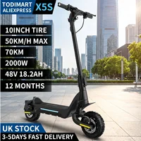 Vente flash - Trottinette électrique TODIMART X5S 2000W à double moteur, 48V 18.2Ah, vitesse maximale de 50 km/h, autonomie de 70 km, pliable, roues de 10 pouces, tout-terrain, pour adultes 7