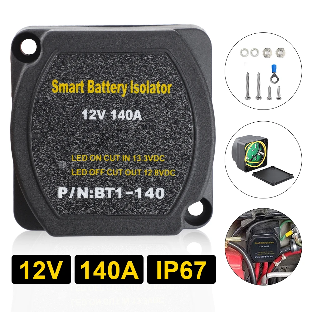 12V 140A Dual Smart Battery Isolator Relay Voltage Sensitive Protection VSR Split Charge For Car RV Boat Marine Turck | Автомобили и