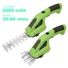 2 in 1 Cordless Grass Shear 2000mAh Battery Handheld Hedge Trimmer 7.2V Electric Grass Cutter Rechargeable Garden Pruning Shears 1