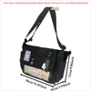 Y2K Harajuku Itabag – Transparent Crossbody School Bag for Girls | DIY Anime Badge Display 6