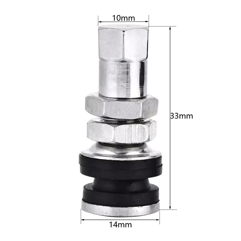 2Pcs TR161 Metal Car Truck Motorcycle Bolt In TubelessTire Tyre Bolt Tire Valve Short Stems Kit With Dust Cap Cover Accessories
