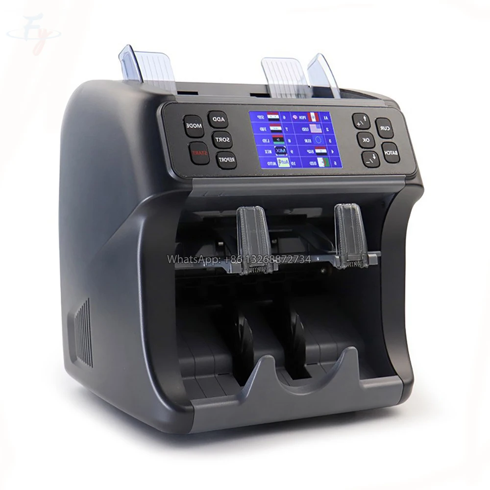

FY Banknote Money Bill Counter Cash Counting Machine With Display, Multi-Country Currency Amunt Counter, Dual Cis Bill Counter