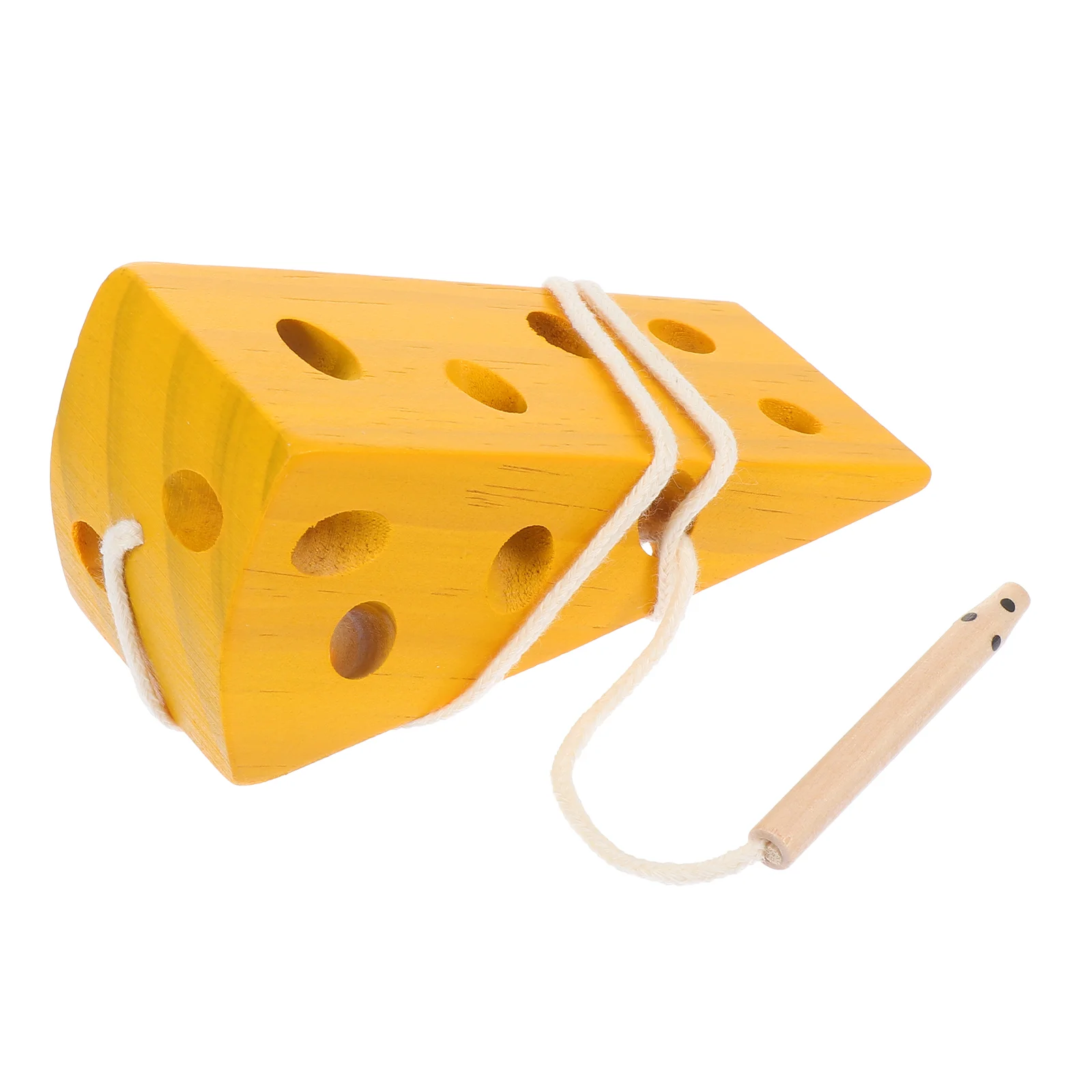

Cheese Threading Toys Children Plaything Wooden Puzzles Toddlers Model Early Educational