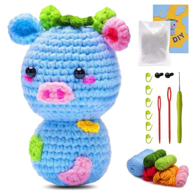 

Crochet Kit For Beginners Complete DIY Porker Animals As Shown For Adults And Kids