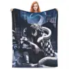 Serpent Hashira Obanai Iguro Fleece Blanket Anime Demon Slayer Funny Throw Blanket for Home 150*125cm Rug Piece 2