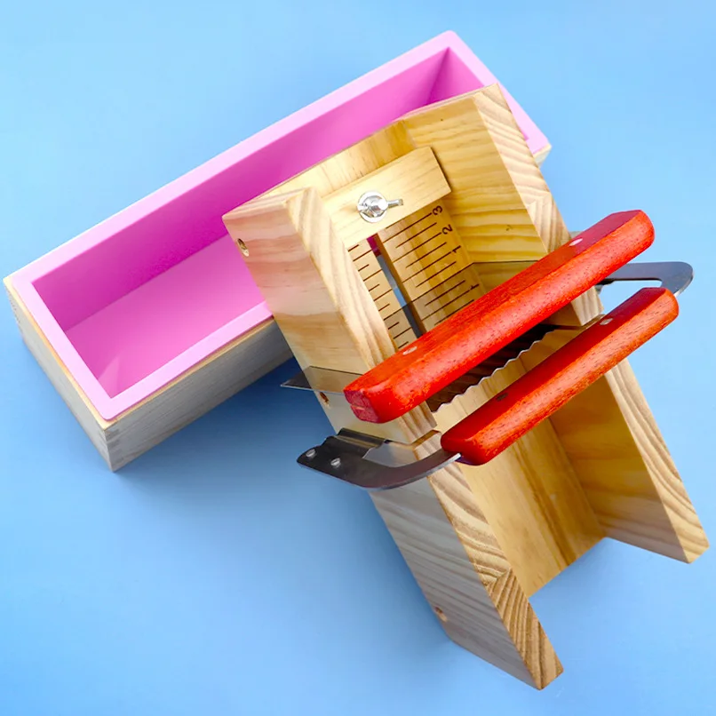 Soap Making Tools Wood Cutting Box Silicone Soap Mould