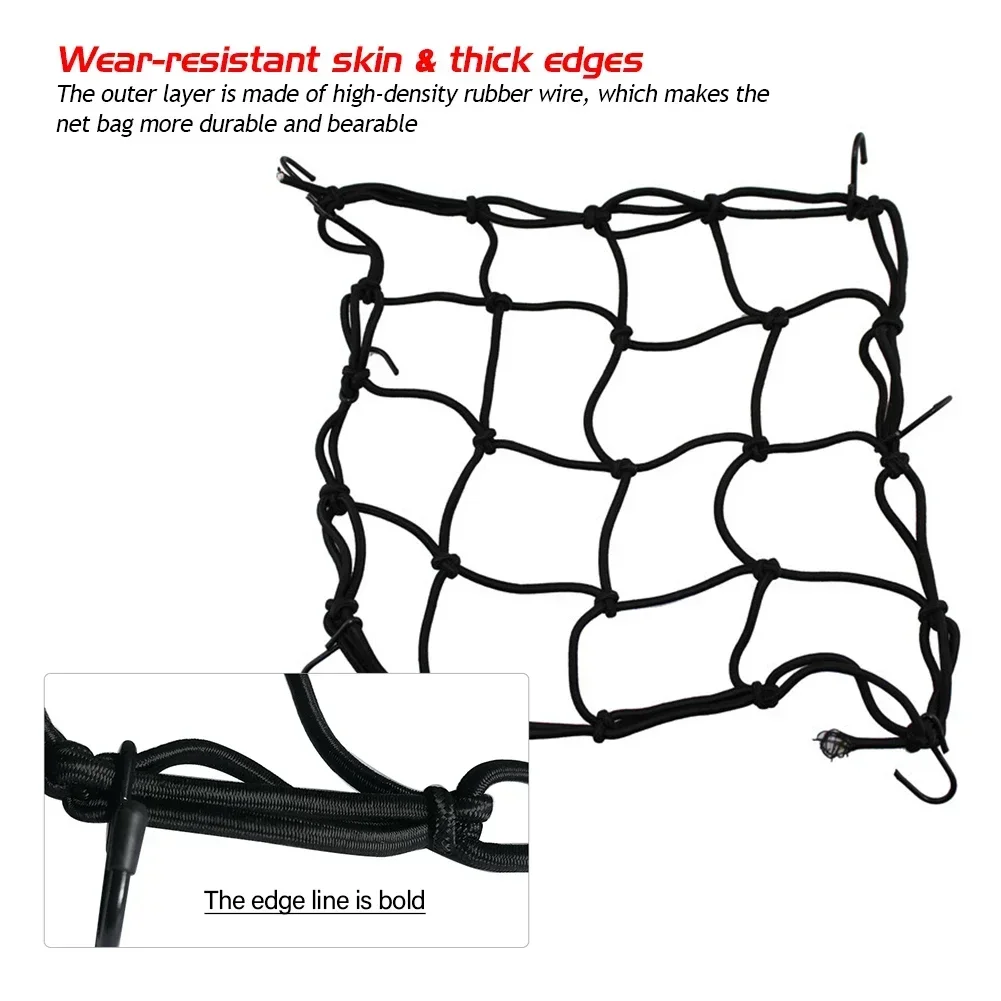 Motorcycle Luggage Net Motorcycle Net Accessories Universal Motorbike Mesh Bungee Mesh Helmet Holder Black Luggage