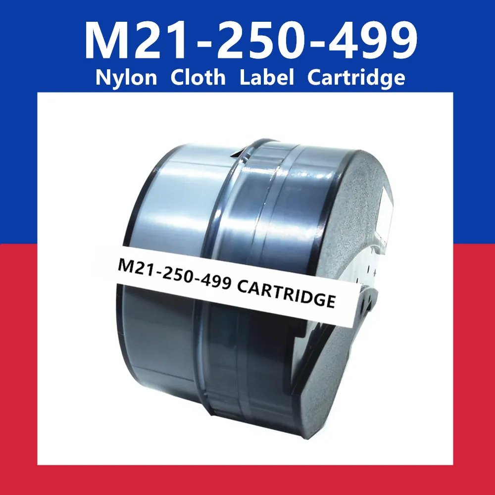 다목적 나일론 천으로 M21-250-499 50 팩 일반 식별, 와이어 마킹 및 실험실 라벨링, 흰색 검은 색