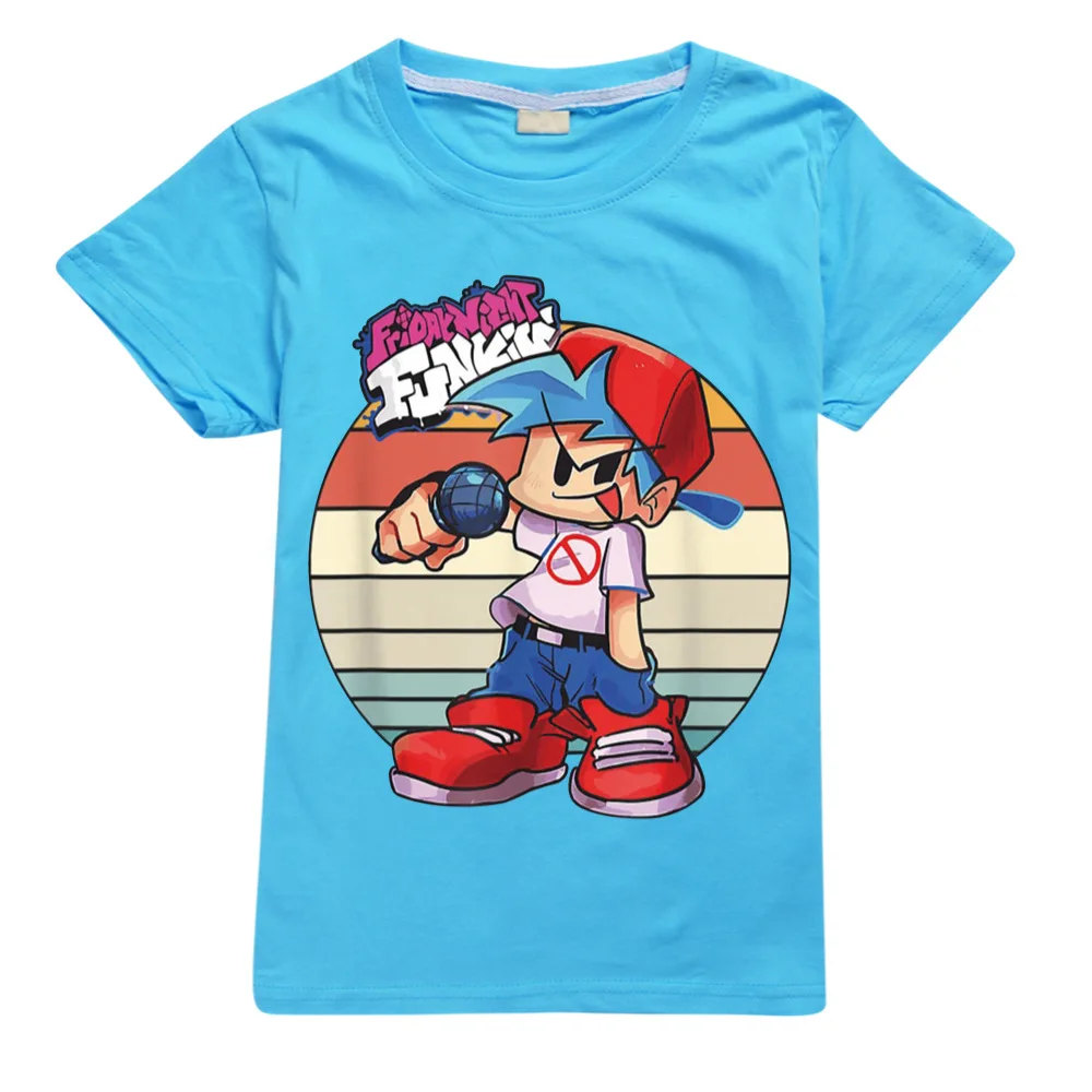 children's age t shirt	 Game Friday Night Funkin 3D Print T-shirt Children Tees Tops Summer Short-Sleeved Tshirt Boys Casual Streetwear Fnf Cool T Shirt children's t shirt design	 Tops & Tees