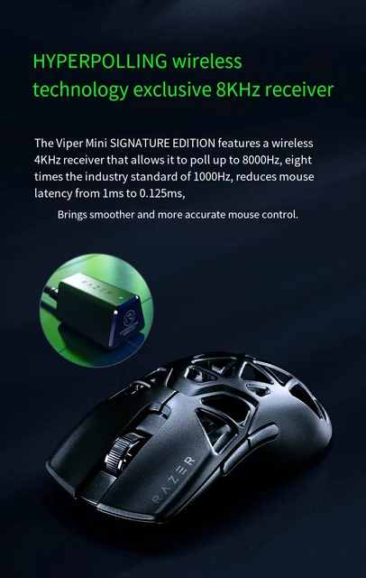 Neue Razer Viper Mini Wireless Signature Edition Maus leichte 49g 
