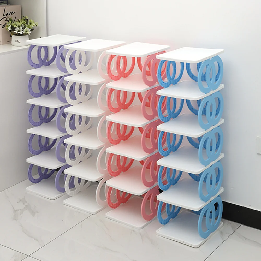 Armoire à Chaussures Pliante Simple T1, Rangement Multicouche, Étagère