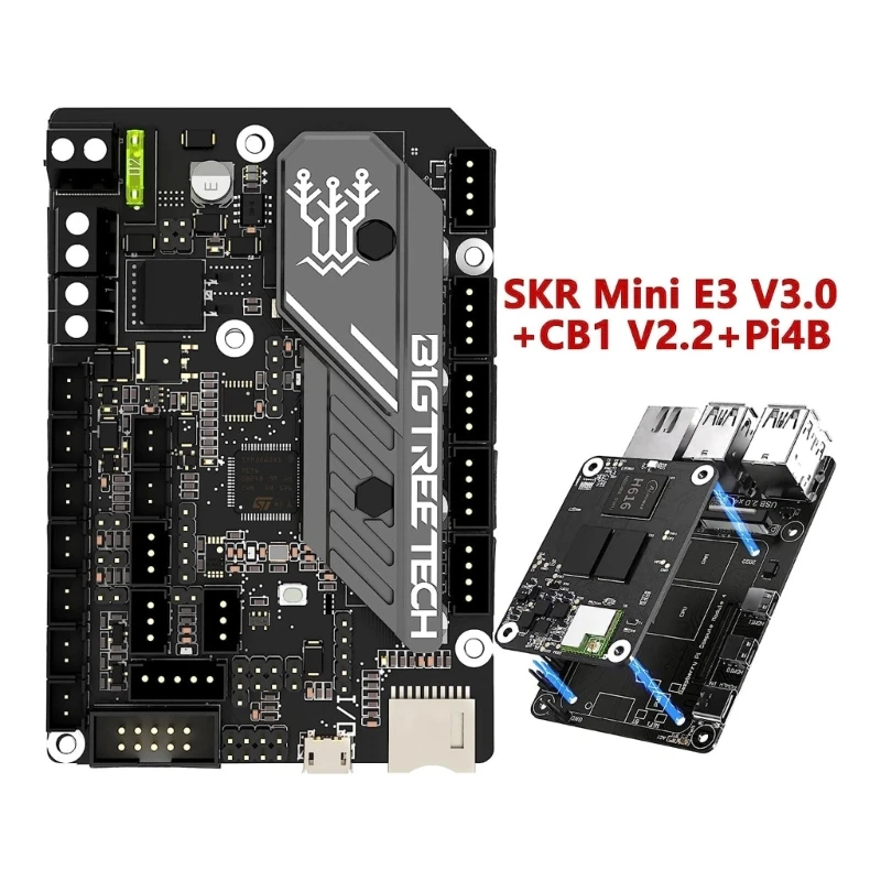 

Бесшумная плата управления SKR Mini .0 + CB1 V2.2 + адаптер Pi4B для контроллера 3D-принтера Voron V0, Ender3 /3Pro