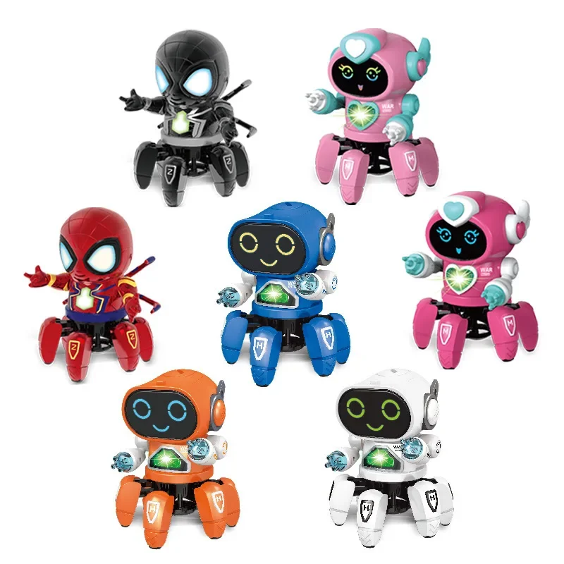 Electric intelligent six-claw dancing robot can sing and dance octopus bionic six-legged children's toy