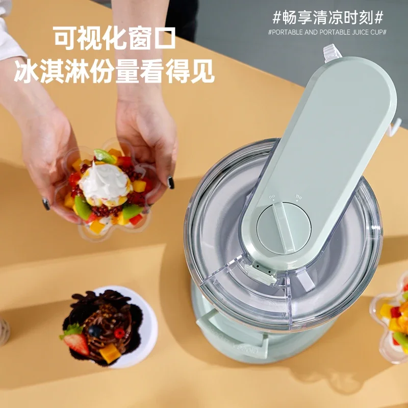 Homemade small fully automatic ice cream machine desktop homemade ice cream cone machine