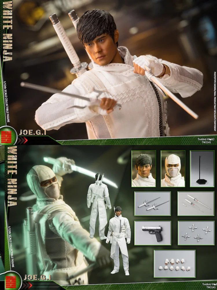 その他 TWTOYS 1/12 White Ninja TWTOYS TW2141 Snake Eyes White Ninja 1/12 Action Figure