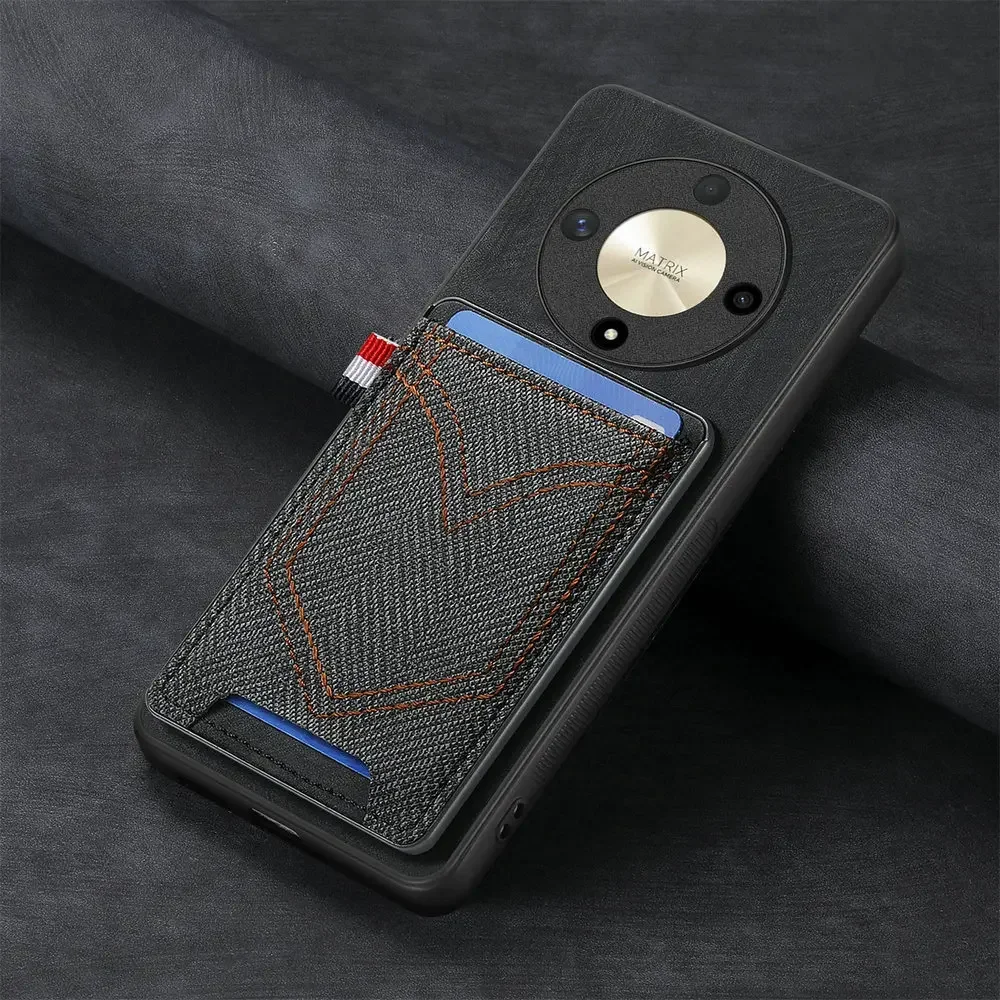 Magnetic Leather Card Case with 360° Lens Armor Protection