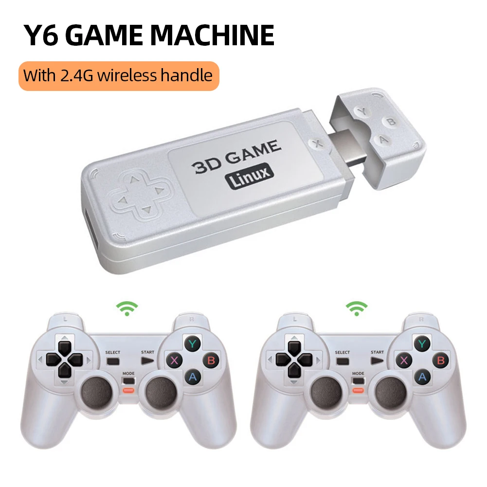  2.4G  Ʈѷ  Y6   ܼ, 4K HD , PSP, PS1, N64, CP1, CP2, CP3, Neogeo, GBX, MAME 10000  ̻ 