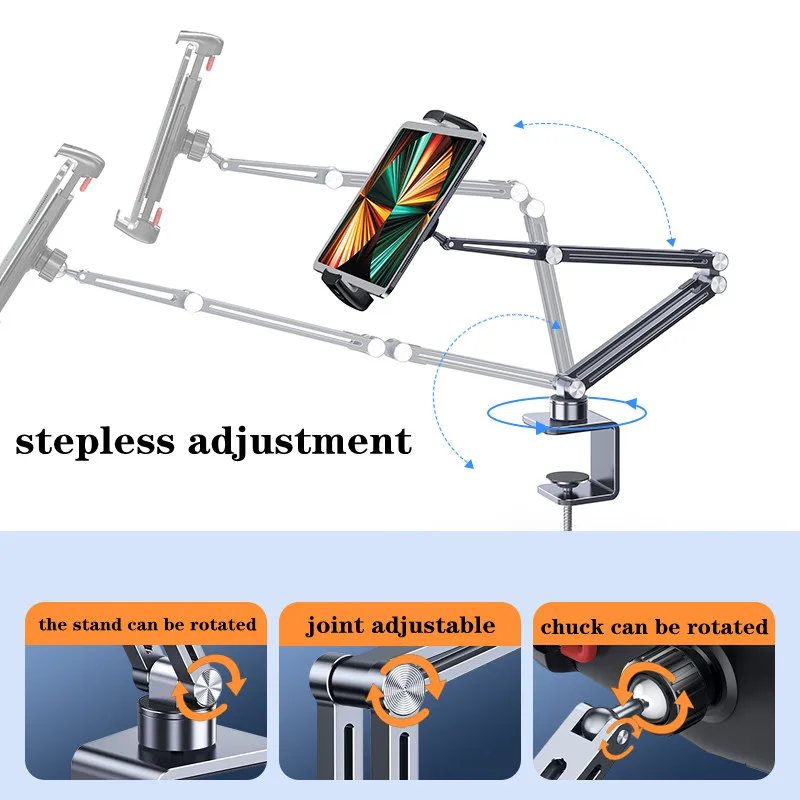 Oatsbasf-suporte Ajustável de Cabeceira Tablet Lazy Arm Suporte Desktop Iphone Samsung Xiaomi Mini Ipad Bed Mount 412.9 360 ° - Imagem 5