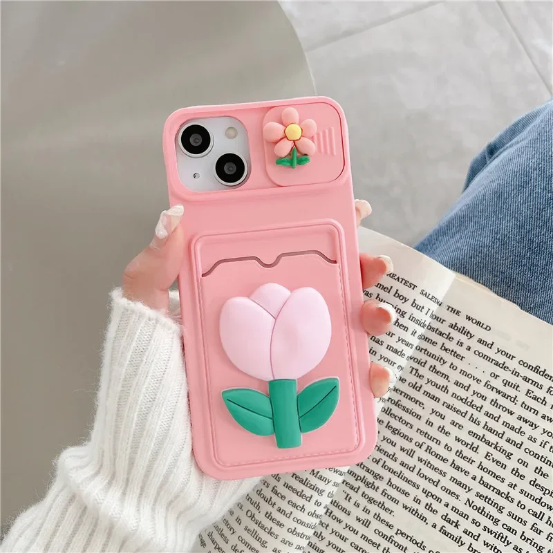 thumbnail image 1 of Simple Love Silicone Wallet Card Case For iPhone 15 14 13 12 11 Pro Max 7 8 Plus Case, 1 of 5