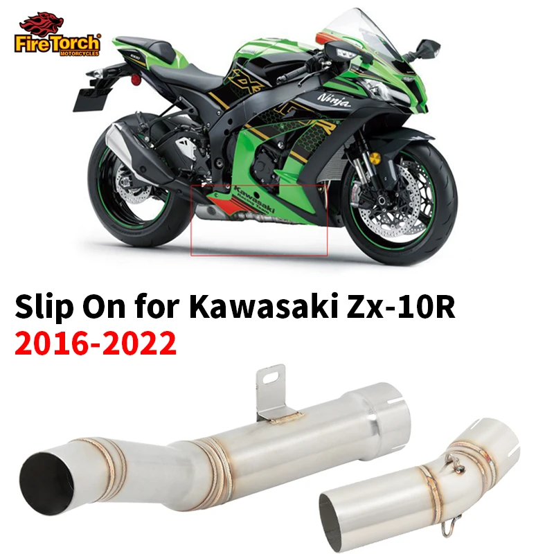 Slip On For Kawasaki Ninja ZX10R 2016 2022 Motorcycle Exhaust Pipe