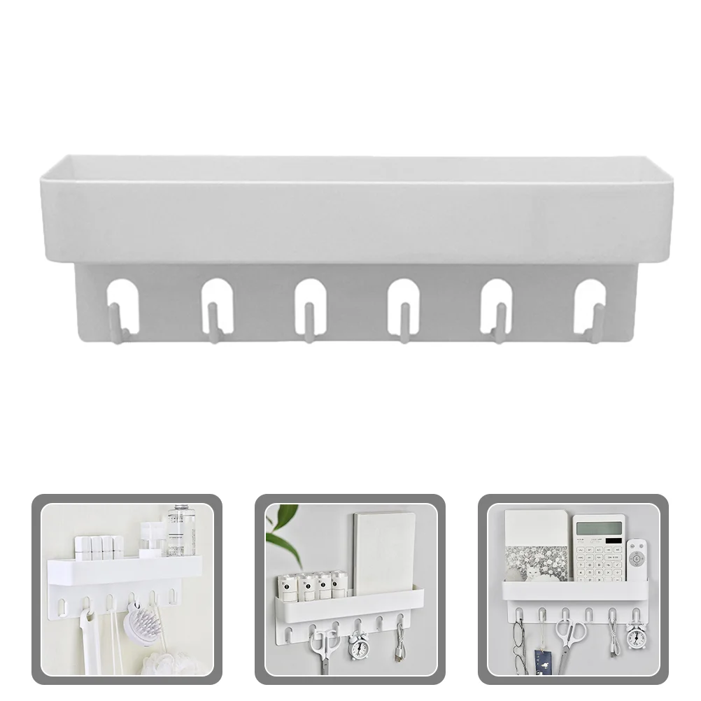 

Hanging Nail-free Wall-mounted Entrance Key Hanger Clothes Hangers Plastic Jewelry Organizer